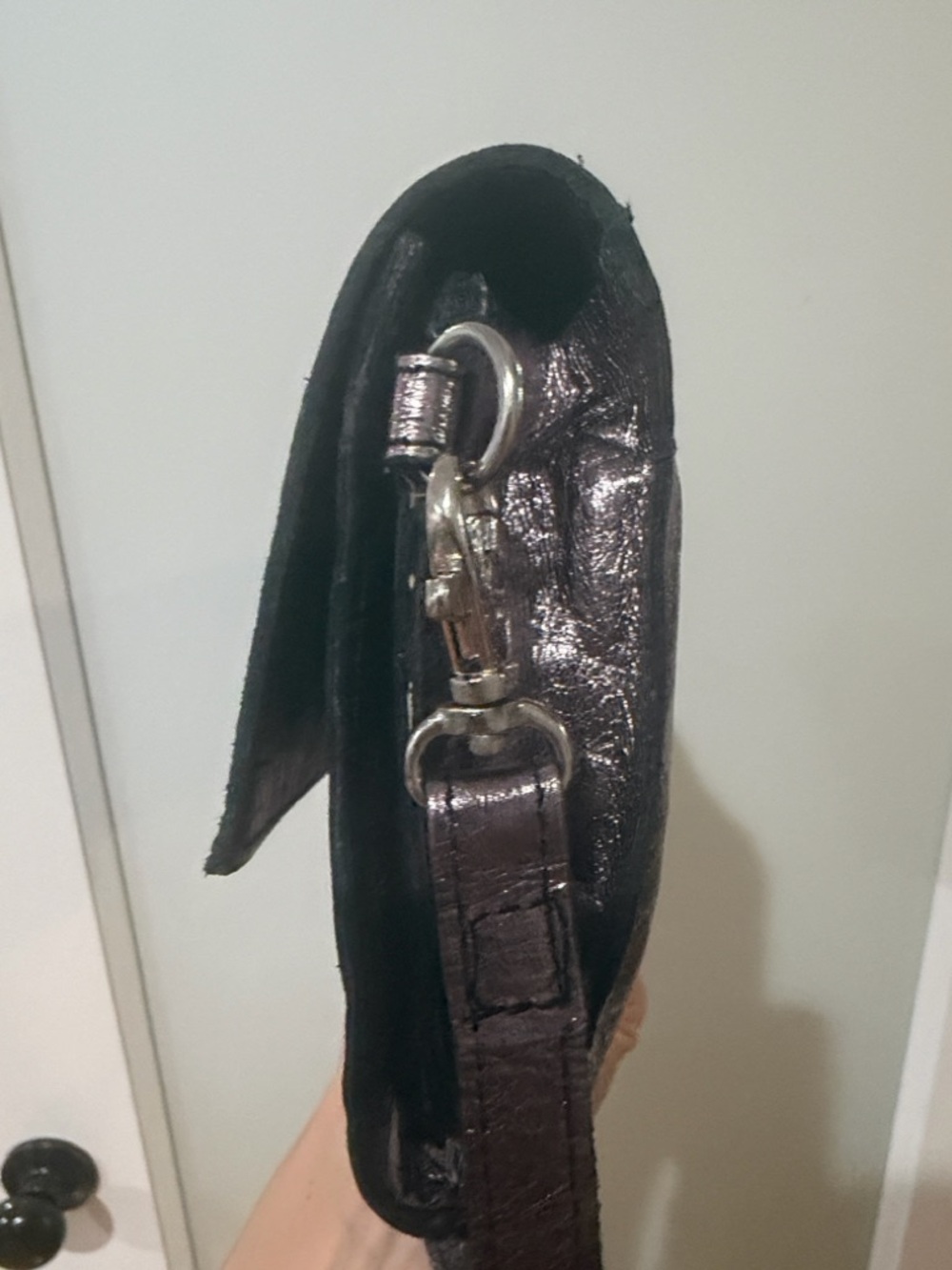 Latico Leather Crossbody Clutch in Metallic Brown - Picture 5 of 9